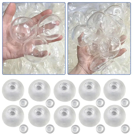 DIY Handmade Empty Stress Ball Skin Plastic Hollow Ball Decompression Sensory Toy Make Your Own Pinch Toy For Kids Gifts