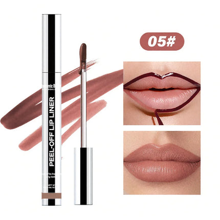 6 Color Peel Off Lip Liner Matte Waterproof Lip Gloss Long Lasting Transfer Proof Nourishing Formula for Comfortable Wear Beauty