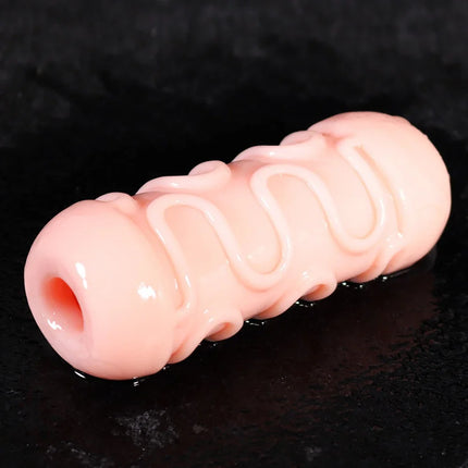 Male Masturbator Cup Penis Trainer with Sucking Ball Realistic Vagina Penis Massage Reusable Masturbator Oral Sex Toys for Men