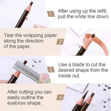 5pcs Hengsi Professional Microblading Pencil Permanent Eyebrow Pencil Tattoo Waterproof Art Tint Makeup Eye Brow Pen