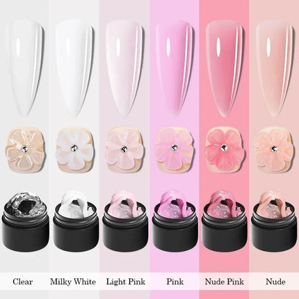 MTSSII 8ml Clear Non Stick Hand Solid Extension Nail Gel Polish Semi Permanent Soak Off UV Nail Art Varnish Manicure Design DIY