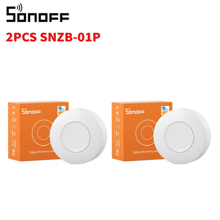 SONOFF SNZB 01P Zigbee Smart Button, Wireless Remote Control for Lights & Scenes, Single/Double/Long Press for Home Assistant