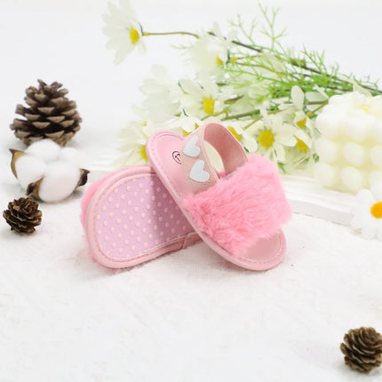 Baby girl winter breathable front shoes cute plush toddler shoes baby shoes