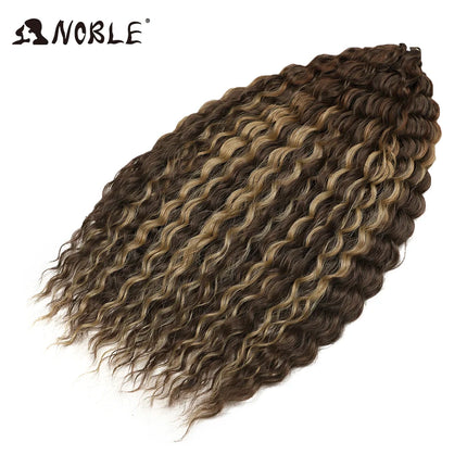Noble 24Inch 300g Crochet Hair Curl Hair Water Wave Ombre Blonde Twist Crochet Hair Braid Hair Deep Wave Braiding Hair Extension