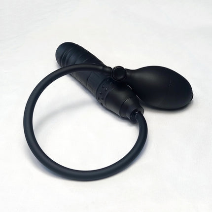 Expansion Diameter 14cm Inflatable Dildo Anal Plug with 5 Beads Built-in Silicone Column Huge Butt Plug Ass Dilator Anal Sex Toy