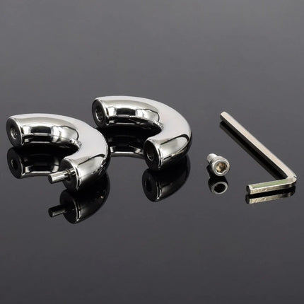 Male Metal Cockring Clamp Chastity Cage Screw Penis Ring Bondage Scrotum Dick Stretcher Delay Ejaculation Adult Sex Toys For Men