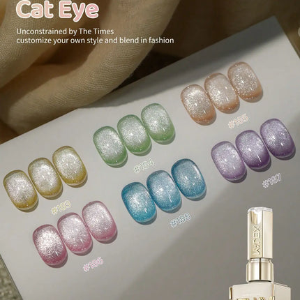 XEIJAYI 6Pcs 15ml cat eye Nail Gel polish set Semi Permanent Nail Art Soaking UV LED Nail Salon DIY Nail Salon Gel