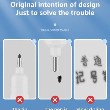4Pcs/Set 20mm Deep Hole Long Nib Head Markers For Metal Perforating Pen Waterproof Bathroom Woodworking Decoration Multi-Purpose