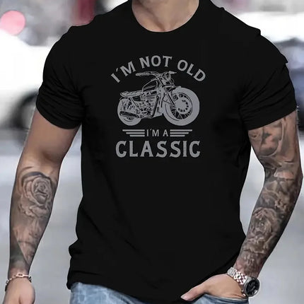 Fashionable And Personalized Men's T-shirt Motorcycle 3D Printed Harajuku Street Round Neck T-shirt Oversized T-shirt Casual Top