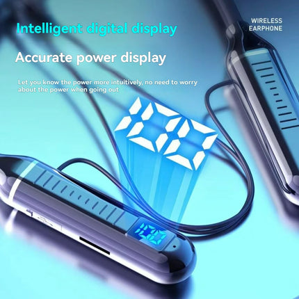 Wireless Headset 5.3 Neck Strap Headset Gaming LED display Stereo Sports headset with magnetic earbuds