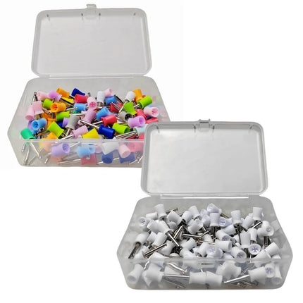 100Pcs Dental Polishing Cup Rubber Prophy Cup for Low Speed Handpiece