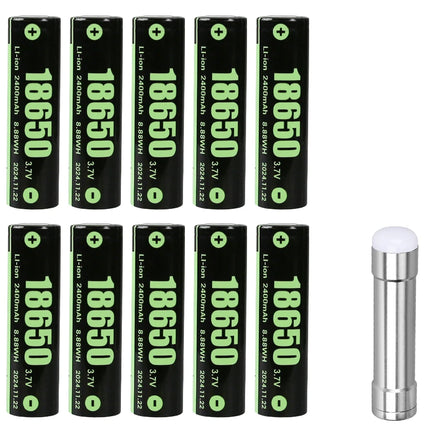 100% New Original 3.7V 18650 Rechargeable Battery 2400mAh 18650 Lithium Rechargeable Battery for Speakers Radios Headlights Toys