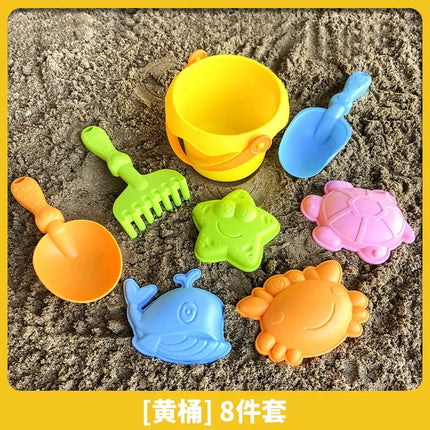 Children's Beach Toy Set Sand Digging and Water Toy, Shovel Beach Sand Play Tool Random Colors Plastic Bucket Watering Toy Sets