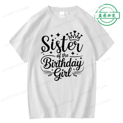 Family Matching Shirts Birthday Girl Family Party Outfits for Parents Kids Family Dad, Sister,mom of The Birthday Girl Tops Gift