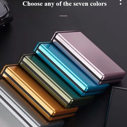 Thin Cigarette Case 20pcs Pack Ultra-thin Lightweight Cigarette Storage Box Aluminum Alloy Cigarette Case Automatically Pops Out