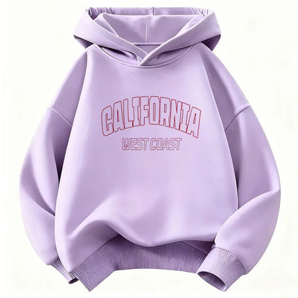Casual Fashion California Letter Printed Hoodies Children's Sweatshirt Hoody Y2k Girls Autumn Winter Casual