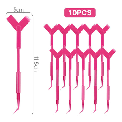 10/30/50PCS  Y Shape Eyelash Makeup Brushes Eyelash Extension Supplies Lash Accessories Reuseable Plastic Eyelash Perming Brush