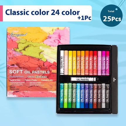 12/25/38/50 Colors Soft Oil Pastels For Kids Artists Art Drawing Blending Non-Toxic Heavy Color Crayons Painting Sticks Full Set