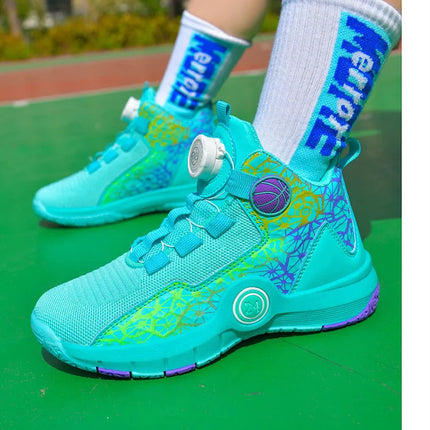 Children Basketball Shoes Original Design 2024 New Indoor Field Training Sports Shoes Comfortable Boy Basketball Shoes for Kids