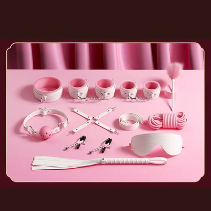 Exotic Bed Set Kits Exotic Toys Adults Games Leather Handcuffs Whip Gag Nipple Clamps Women Products