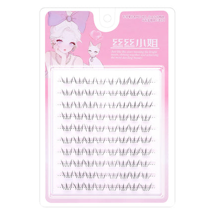 No Glue Need Bottom Eyelashes Comic Lower Lash Extension Clusters Natural Self Adhesive False Eyelashes Reusable Eye Makeup Tool