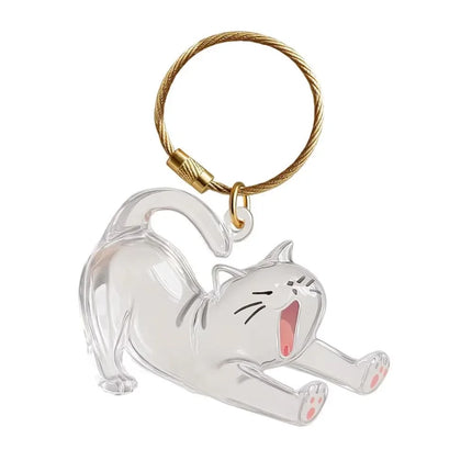 New Transparent Cat Hair Storage Keychain Cute DIY Pet Fur Keepsake Capsule Portable Souvenirs Keychain Pet Lovers