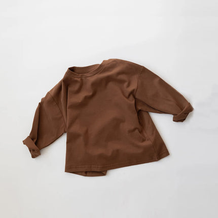 Korean Baby Boy Clothes Fall Basic Tee Long Sleeve T-shirts Pure Cotton Tops Kids T-shirt Spring Tee Shirts Baby Girl Clothes