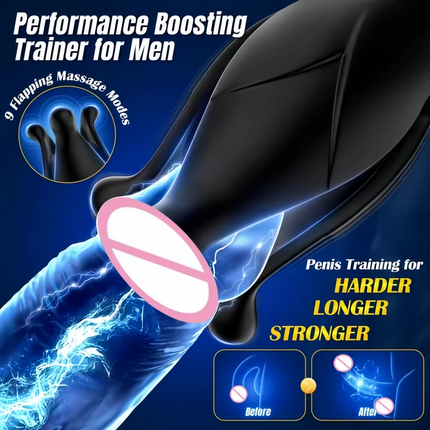 Prostate Massage Vibrator Anal Plug 9-Speed Vibrating Dilator  Shock Slap  Telescopic Vibrating Anal Plug Male Gay Sex Toy