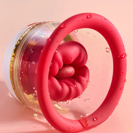 Breast Massage Vibrator with Suction Head Tongue Clitoris Stimulator AV Breast Corrector Female Self Pleasure Toy