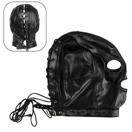 Erotic Accessories Fetish Mask Adult Sex Toys Hollow Hood Couples Flirting Sexy Headgear Leather For Woman