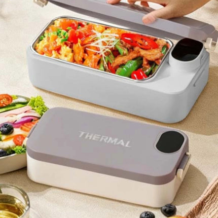 Rechargeable Heated Lunch Box Keep-Warm 304 Stainless Steel Lunch Box Portable Food Warmer Easy to Clean Thermal for Commuting