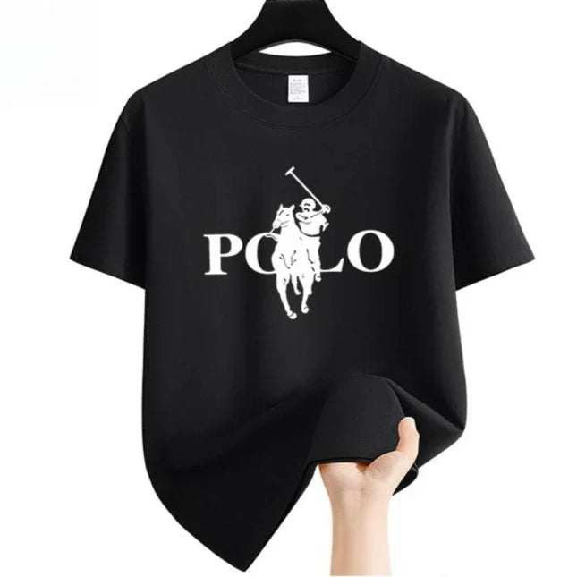 Summer Fashion Brand Men's Business Casual Short-sleeved T-shirt Loose and Versatile Crew Neck Breathable Top