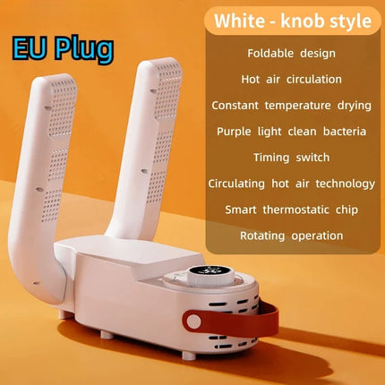 Shoe Dryer Quick Drying with Intelligent Timer Adjustable Deodorizing Sterilizing Shoe Warmer Heater for Household