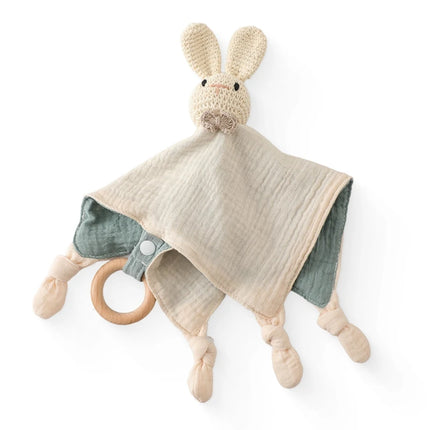 Soft Appease Towel Baby Rattle Crochet Animals Toy Soothe Reassure Sleeping Blankie Towel Lathe Hanging Educational Toddler Toys