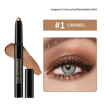 Waterproof 10 Colors Crease-proof Eyeshadow Pencil Stick Lasting Glitter Shimmer Matte Eye Shadow Highlighter Pen Eyes Makeup