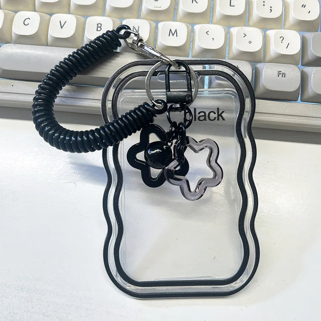 Kpop Photocard Holder Photo Display Holder With Star Keychain Idol Picture Protector Sleeves Credit ID Cards Protective Case