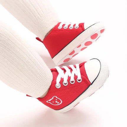 Baby Canvas Classic Sports Shoes Newborn Boys and Girls Printed Star First Walkers Shoes Infant Anti slip Baby Shoes