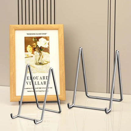 Iron Art Magazine Display Stand Storage Rack Dish Plate Bowl Picture Frame Photo Book Pedestal Support Holder Shelf  Ornaments