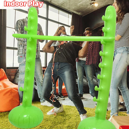 Inflatable Limbo Game Set, Outdoor Summer Party Game for Kids Adults, Backyard Carnival Interactive Play Toy