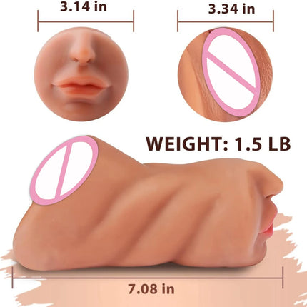 Realistic Vaginal Sex Toys for Men Pocket Pussy Vagina Erotic Oral Sex Artificial Anal Vaginal Male Masturbators Adults Toys 18+