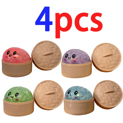 Simulated Dumpling 5.5cm Squishy Relaxing Relieve Anxiety Antistress Enhance Happiness Reusable Rebound Squeeze Reliever Toy