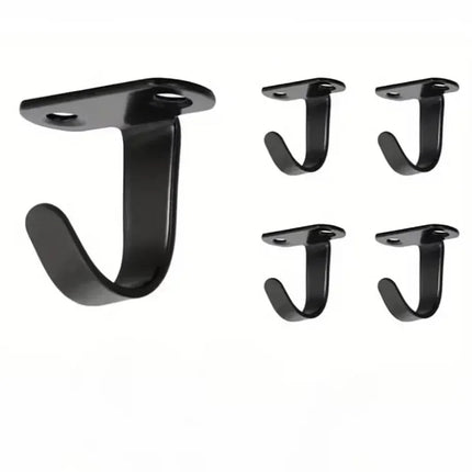 5Pcs Stainless Steel Screw Mounted Ceiling Hooks, Under-Shelf Towel, Heavy Duty Hanger For Bathroom Cabinet Garage