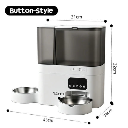 Large-capacity two-in-one smart pet feeder and water dispenser combination with dual-band WiFi camera APP  remote scheduled feed