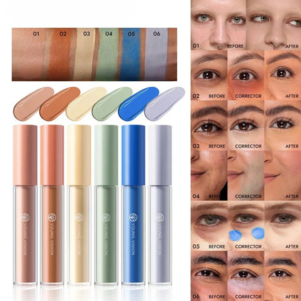 Yellow Orange Liquid Concealer Foundation Primer Base Facial Repair Dark Circles Corrector Skin Tone Purple Brighten Concealer
