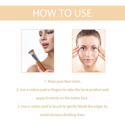Color Changing Foundation Moisturizing Hides Wrinkles Lines SPF 15+ Hydrating Color Longwearing Waterproof Makeup Base Concealer