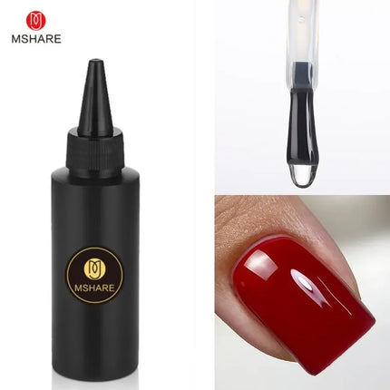 MSHARE 100ml Shiny Top Coat No Wipe Top Nail Gel for Gel Polish Semi-permanent Varnish No Sticker Hard Top Gel