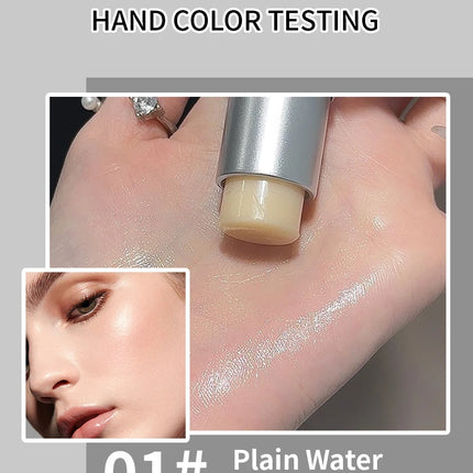 Rich Bear Highlighter Stick - Dewy Finish, Contour & Blush 3-in-1, Natural Glow with Fine Shimmer, Affordable Makeup Stick