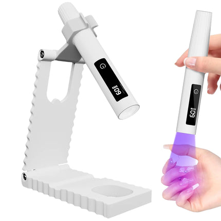 UV Nail Light Handheld Nail Lamp - Timer, Adjustable Stand and LED Indicator, Rechargeable Nail Dryer for Fast Drying, Gel Nails