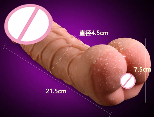 New Realistic Penis Extender Sleeve Sex Condom for Men Masturbation Pussy Fake Ass Penis Enlarger Dildo for Couples Gay Sex Toys
