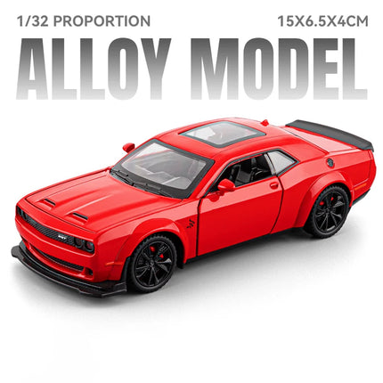 1:32 Dodge Challenger Hellcat Redeye Alloy Metal Diecast Model Car Home Trendy & Desktop Display Ornament Birthday Gift For Boy